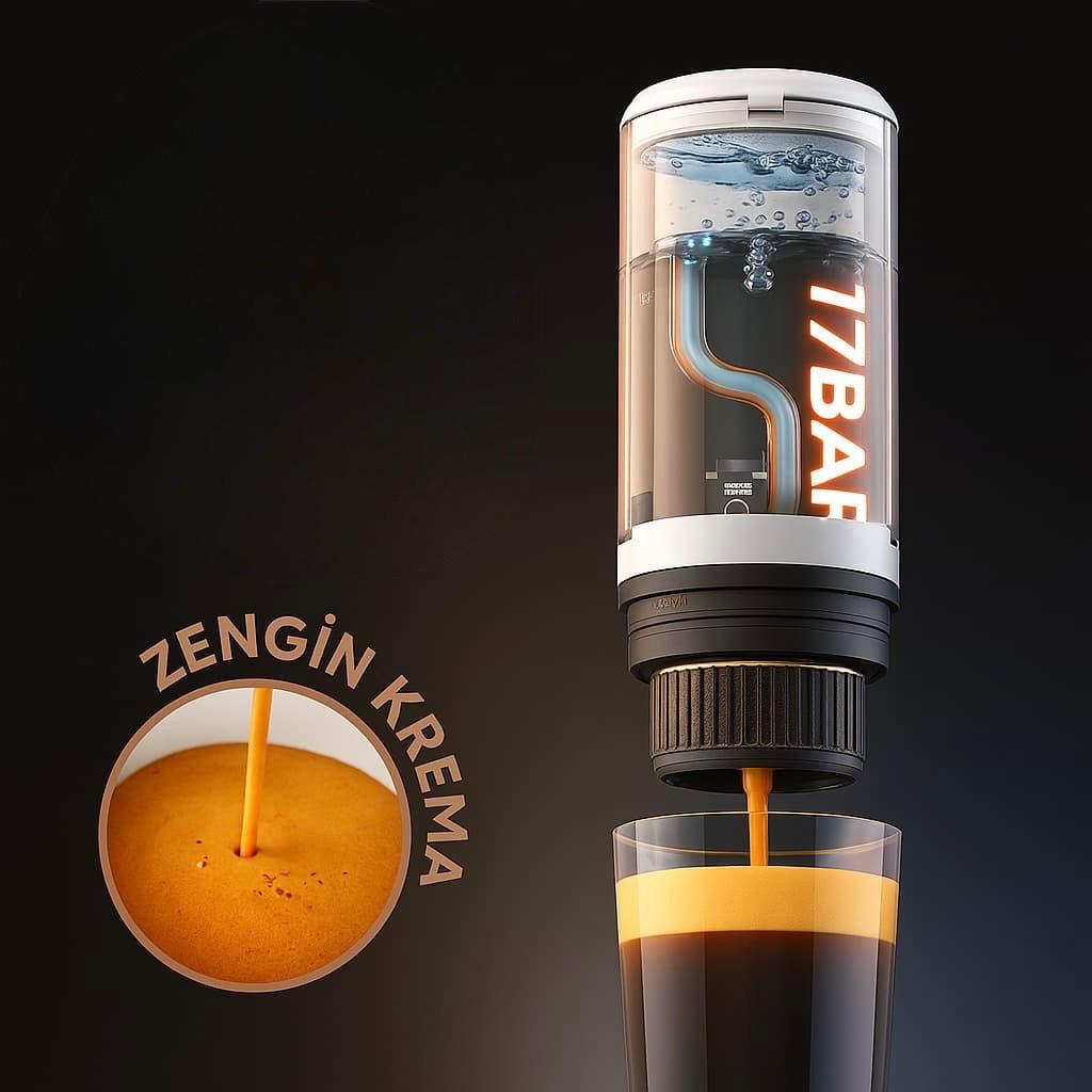 Seyahat Tipi Taşınabilir Espresso Makinesi